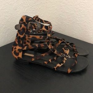 Schutz Leopard Sandals